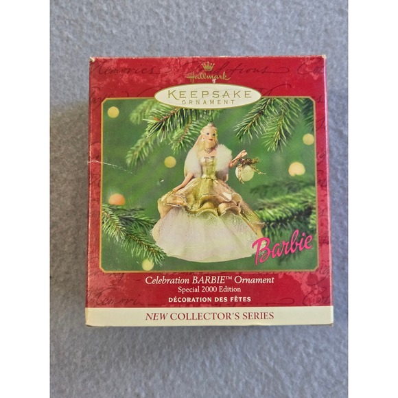 Hallmark Other - Hallmark Celebration Barbie Ornament 2000 Special Edition Gold Gown First Series